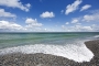 landschaft-Strand-Welle-blauer-himmel-weisse wolken-Helgoland-G_O1I0767